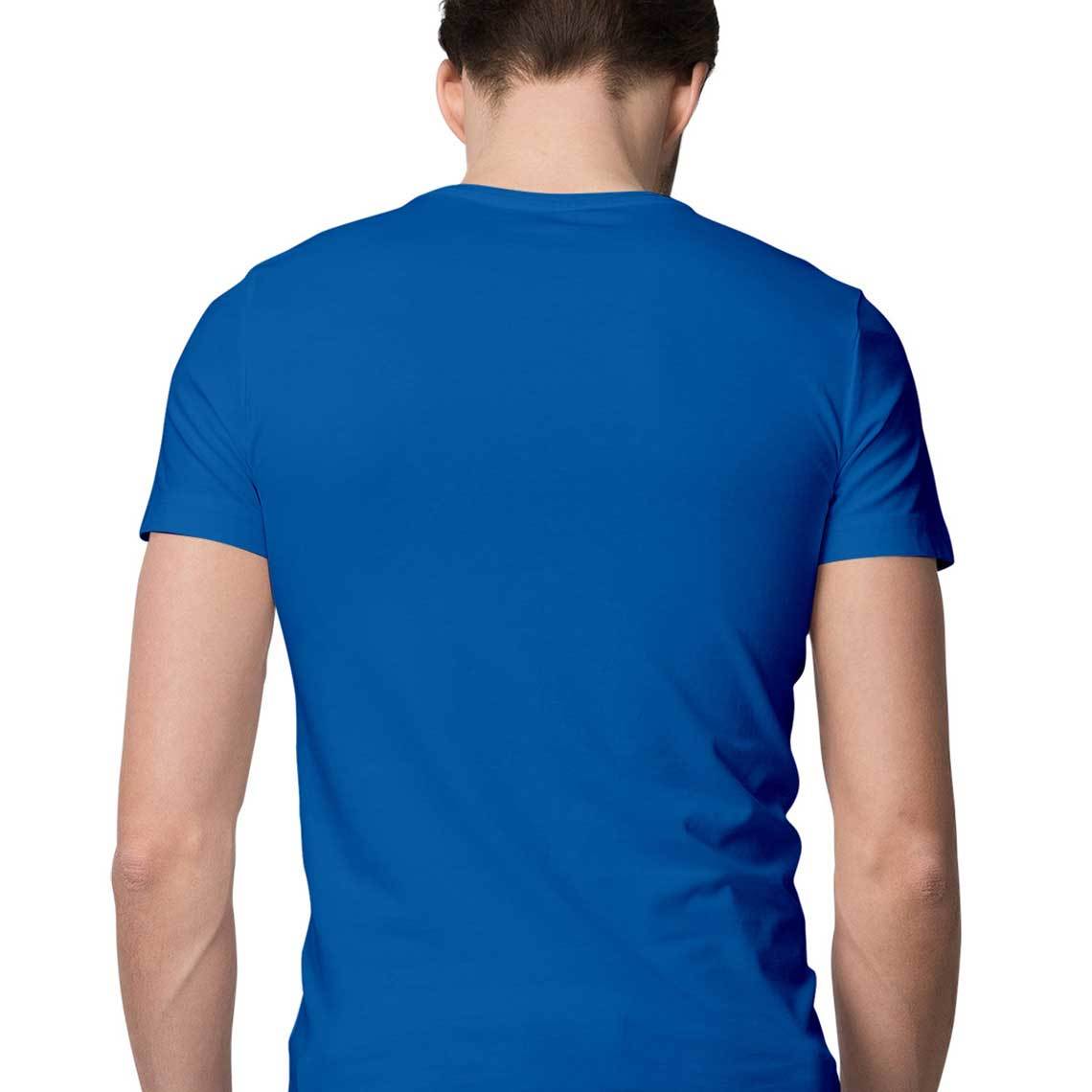 Customized Half Sleeve Cotton T-Shirt for Men - Royal Blue || Printvic.com