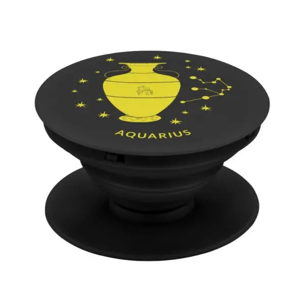 Zodiac Sign Aquarius - Pop Grip | Phone Stand | Mobile Holder