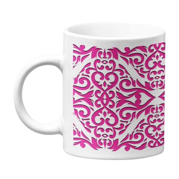 Elegant Floral Pattern Printed Ceramic Coffee Mug